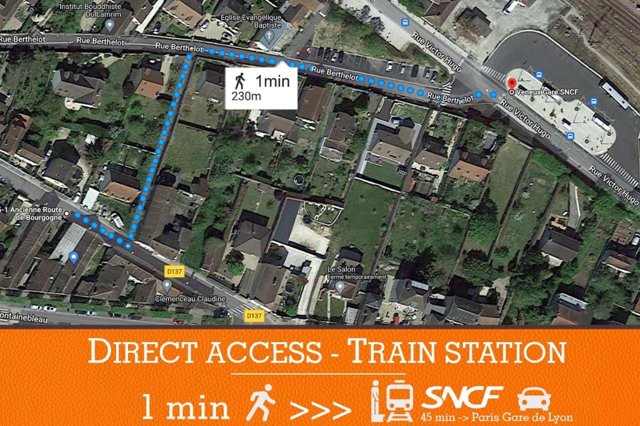 Duplex Standing 7Min➤Fontainebleau-Insead⎮45Min➤Paris Leilighet Veneux-les-Sablons Eksteriør bilde